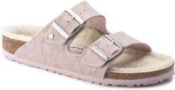 Birkenstock Arizona Wool Shearling -Fashion Shoe Shop birkenstock womens arizona wool shearling rose natural 1021156 60824.1638398132