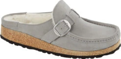 Birkenstock Women's Buckley Shearling -Fashion Shoe Shop birkenstock womens buckley shearling stone coin natural suede 1023368 58617.1668104467