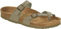 Birkenstock Women's Mayari Vegan -Fashion Shoe Shop birkenstock womens mayari vegan faded khaki birkibuc 1018486 22383.1657899282