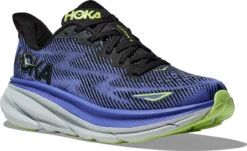 Hoka Women's Clifton 9 -Fashion Shoe Shop hoka womens clifton 9 black stellar blue 1127896 bcks 76887.1713217112