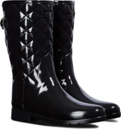 Hunter Women's Original Short Refined Quilted Gloss Rain Boot