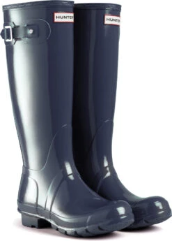 Hunter Women's Original Tall Gloss Rain Boot -Fashion Shoe Shop hunter womens original tall gloss navy wft1000rgl nvy 99850.1536967724