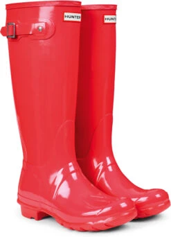 Hunter Women's Original Tall Gloss Rain Boot -Fashion Shoe Shop hunter womens original tall gloss rain boot bright coral wft1000rgl bco 91602.1536967724