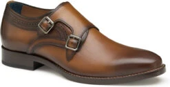 Johnston & Murphy Danridge Double Buckle Monk -Fashion Shoe Shop johnston murphy mens danridge double buckle monk tan full grain 15 8020 58792.1682104240