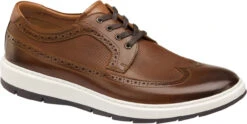 Johnston & Murphy Elliston Wingtip -Fashion Shoe Shop johnston murphy mens elliston wingtip cognac embossed full grain 25 3096 29557.1567721392