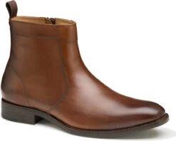 Johnston & Murphy Lewis Zip Boot -Fashion Shoe Shop johnston murphy mens lewis zip boot tan full grain 20 4210 61937.1664813103