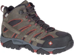 Merrell Men's Moab Vertex Mid Waterproof Comp Toe -Fashion Shoe Shop merrell mens moab vertex mid waterproof comp toe work boot j11515 81289.1605230455