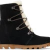 Sorel Women's Joan Of Arctic Wedge III Lace Cozy Bootie -Fashion Shoe Shop sorel womens joan of arctic wedge 3 lace cozy bootie black sea salt 1951151010 26027.1659564545.600.600