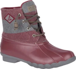 Sperry Women's Saltwater Varsity Stripe -Fashion Shoe Shop sperry womens salwater varsity stripe wine grey sts84374 36822.1570817515