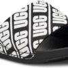 UGG Kids Beach Slide -Fashion Shoe Shop ugg childrens kids beach slide black white 1107981k bwht 31799.1646252846
