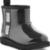 UGG Big Kids Classic Clear Mini II -Fashion Shoe Shop ugg kids classic clear mini 2 black 1112386k blk 07184.1656432983