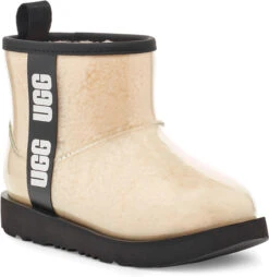 UGG Big Kids Classic Clear Mini II -Fashion Shoe Shop ugg kids classic clear mini 2 natural black 1112386k nblc 70299.1656432983