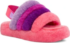 UGG Kids Fluff Yeah Slide -Fashion Shoe Shop ugg kids fluff yeah slide pink purple rainbow 1120075k pprb 10829.1647038453