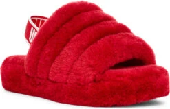 UGG Kids Fluff Yeah Slide -Fashion Shoe Shop ugg kids fluff yeah slide ribbon red 1098494k rbrd 51555.1647038453
