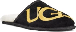 UGG Men's Scuff Logo -Fashion Shoe Shop ugg mens scuff logo black gold 1101324 bkgd 62913.1628722875