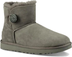 UGG Women's Mini Bailey Button II -Fashion Shoe Shop ugg mini bailey button ii grey 1016422 grey 92049.1631549679
