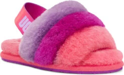 UGG Toddlers Fluff Yeah Slide 16 UGG Toddlers Fluff Yeah Slide -Fashion Shoe Shop ugg toddlers fluff yeah slide pink purple rainbow 1120073t pprb 95299.1651776272