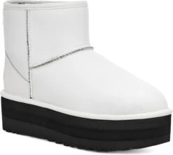 UGG Women's Classic Mini Platform -Fashion Shoe Shop ugg womens classic mini platform ultra matte white 1130611 umwh 96261.1700836420
