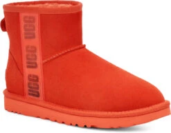 UGG Women's Classic Mini Side Logo II -Fashion Shoe Shop ugg womens classic mini side logo 2 hazard orange 1134962 hong 78508.1662579291