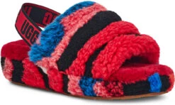 UGG Women's Fluff Yeah Slide Cali Collage -Fashion Shoe Shop ugg womens fluff yeah slide cali collage red 1118164 red 40400.1620432827