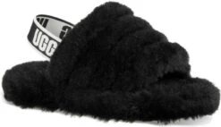 UGG Kids Fluff Yeah Slide -Fashion Shoe Shop uggs kids fluff yeah slide black 1098494k blk 68327.1647038453